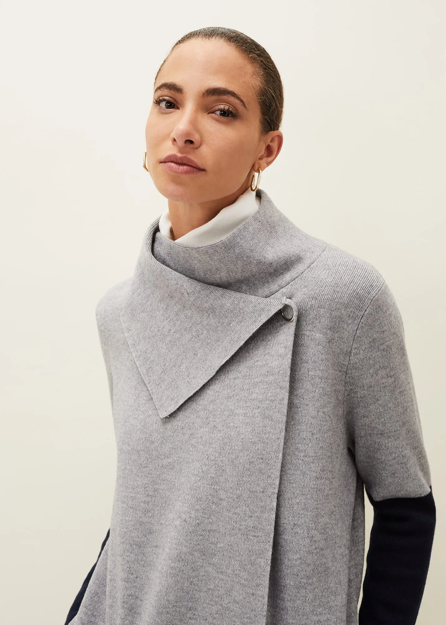 Paloma Colourblock Knit Coat