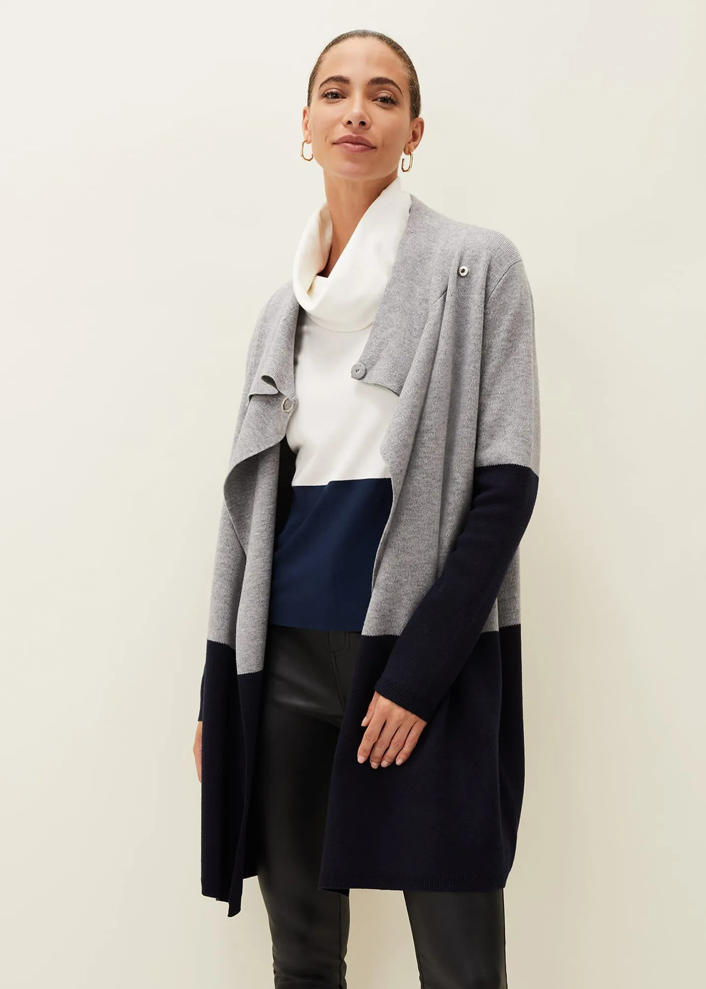 Paloma Colourblock Knit Coat