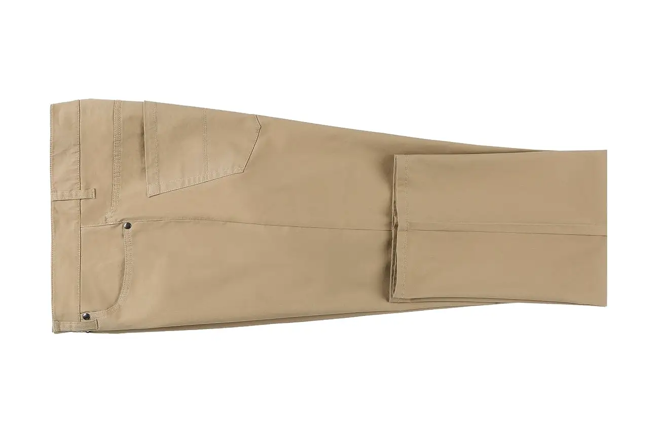 Pellagio Khaki 5-Pocket Cotton Stretch Washed Flat Front Chino Pants PF20-21