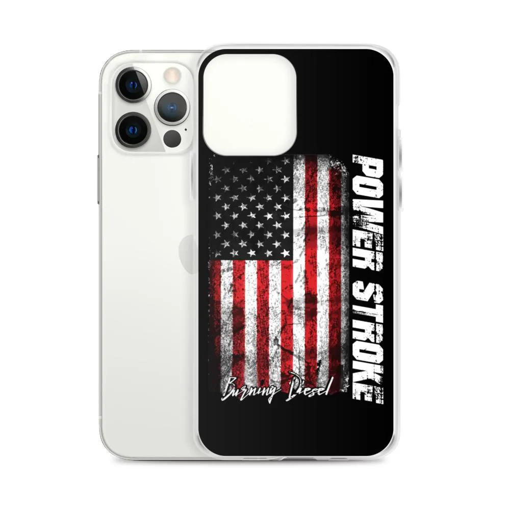 Powerstroke Phone Case Fits iPhone Power Stroke American Flag