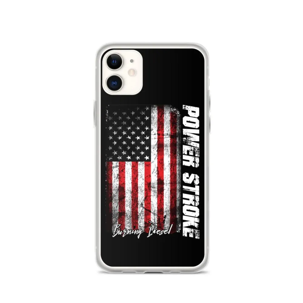 Powerstroke Phone Case Fits iPhone Power Stroke American Flag