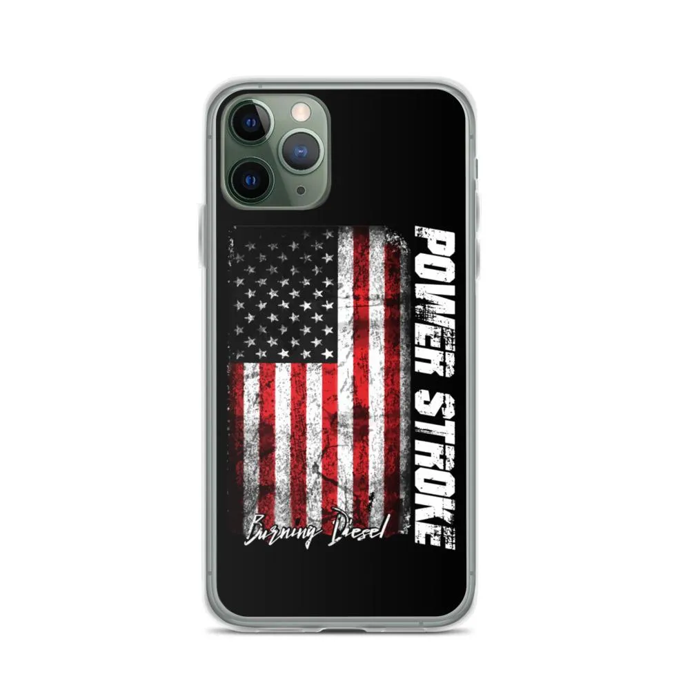 Powerstroke Phone Case Fits iPhone Power Stroke American Flag