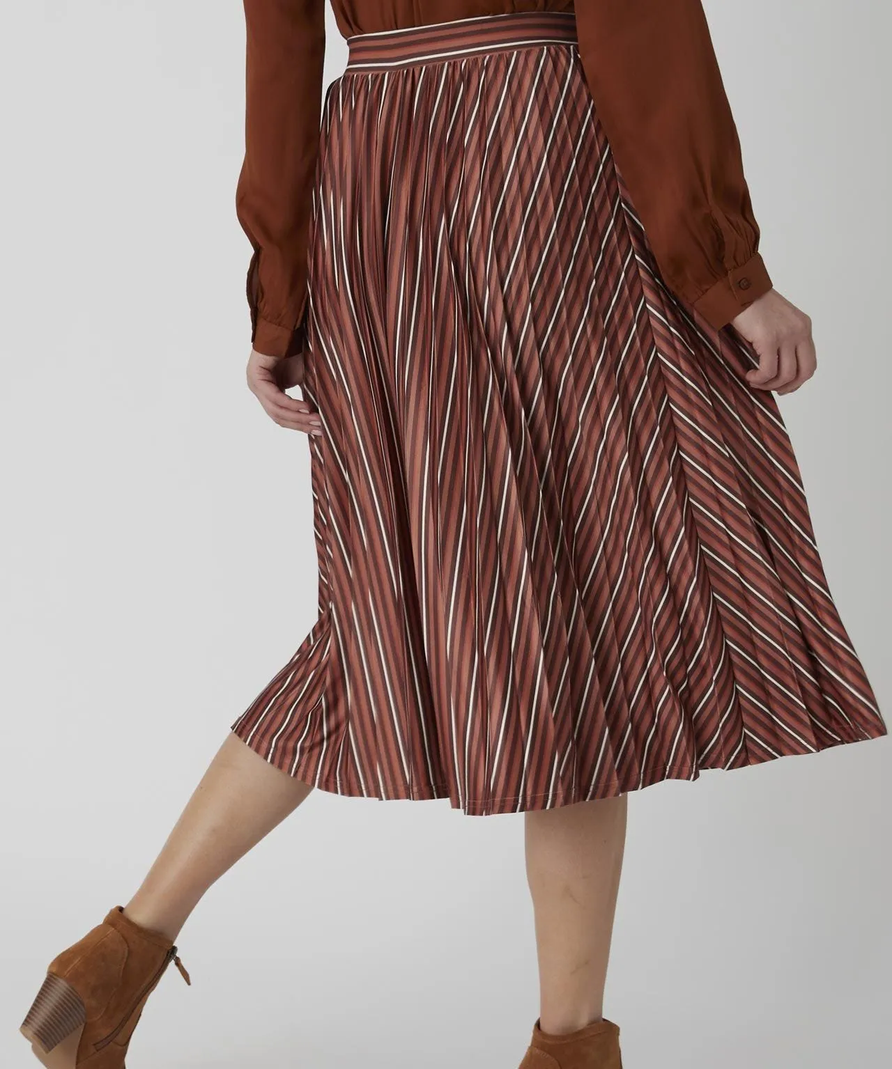 Print Pleated Skirt