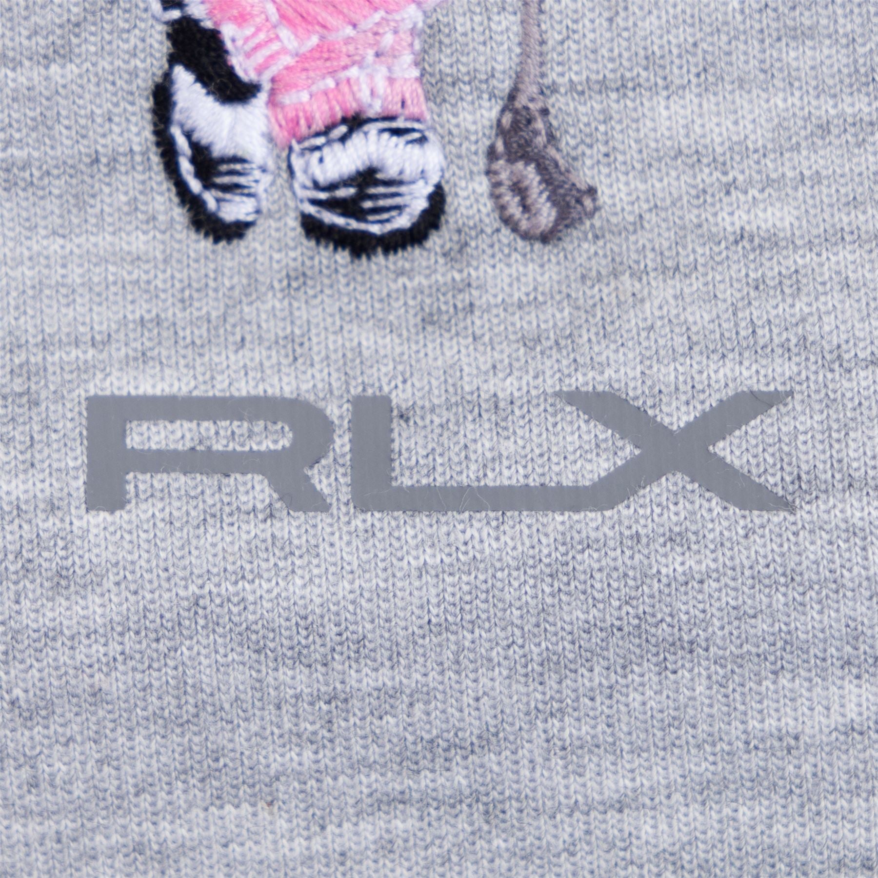 RLX Classic Fit Crew Neck Bear Sweatshirt Andover Grey - SS24