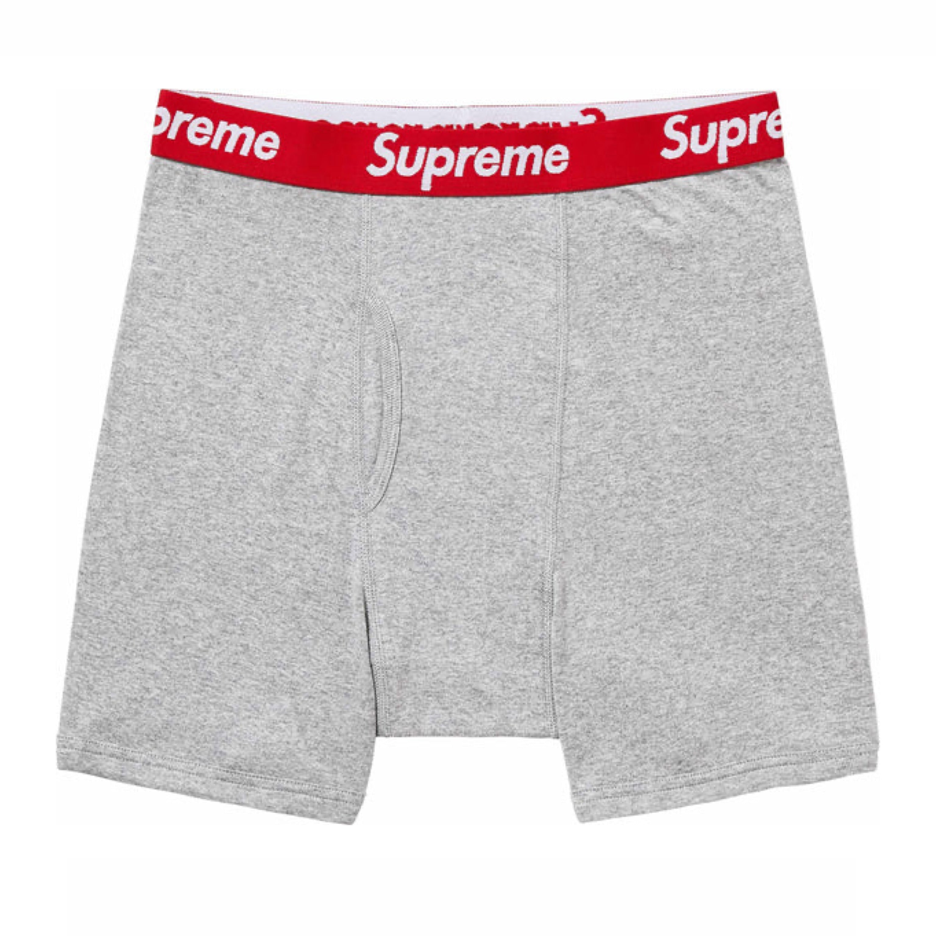 Supreme X Hanes Boxer Briefs Grey (Pack of 2)