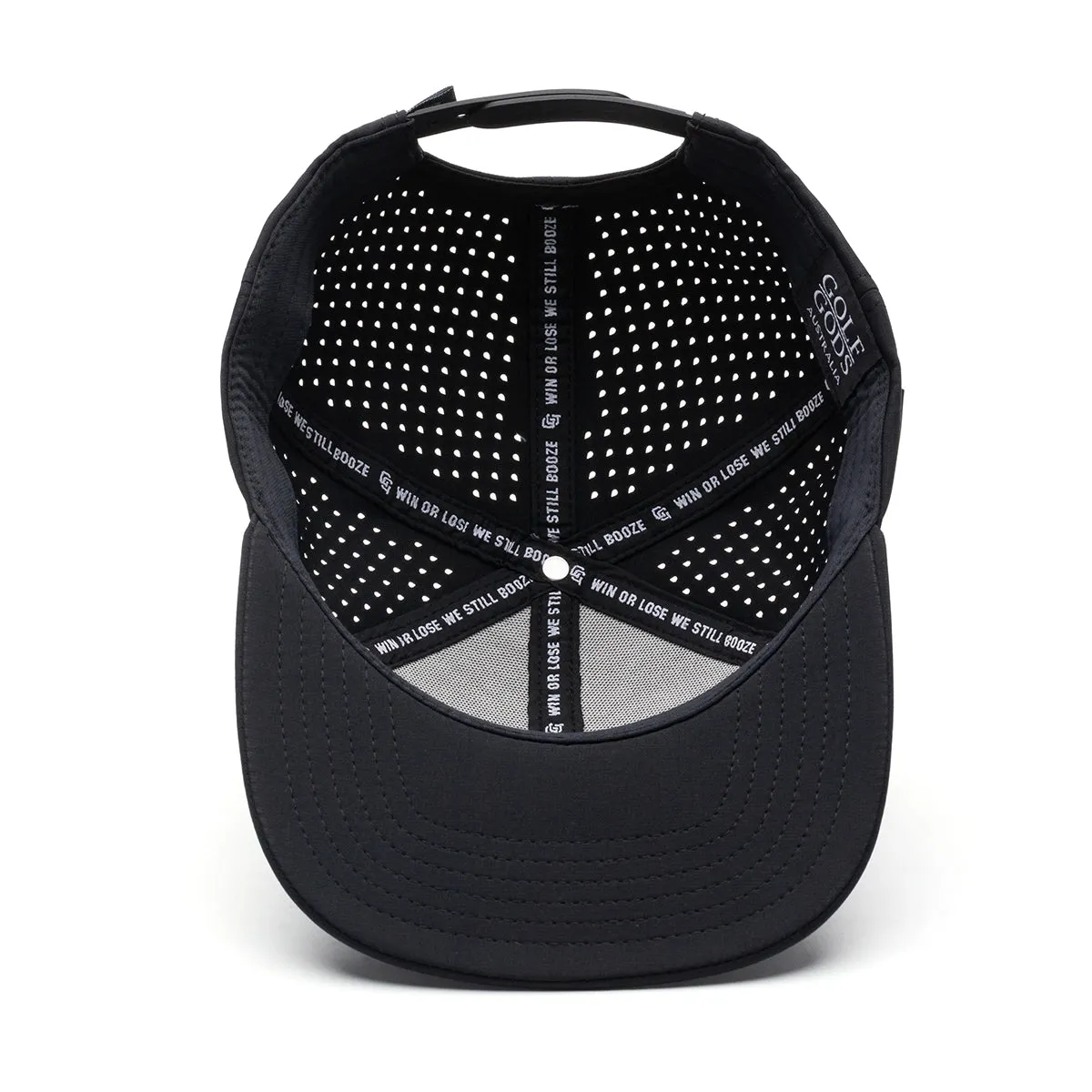 TOUR PRO Sinking Putts & Banging Sluts Golf Hat in Black with Flat Brim