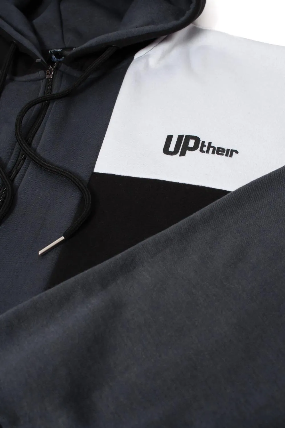 Uptheir Cut & Sew Pluto Zip Hoody - Steel Black