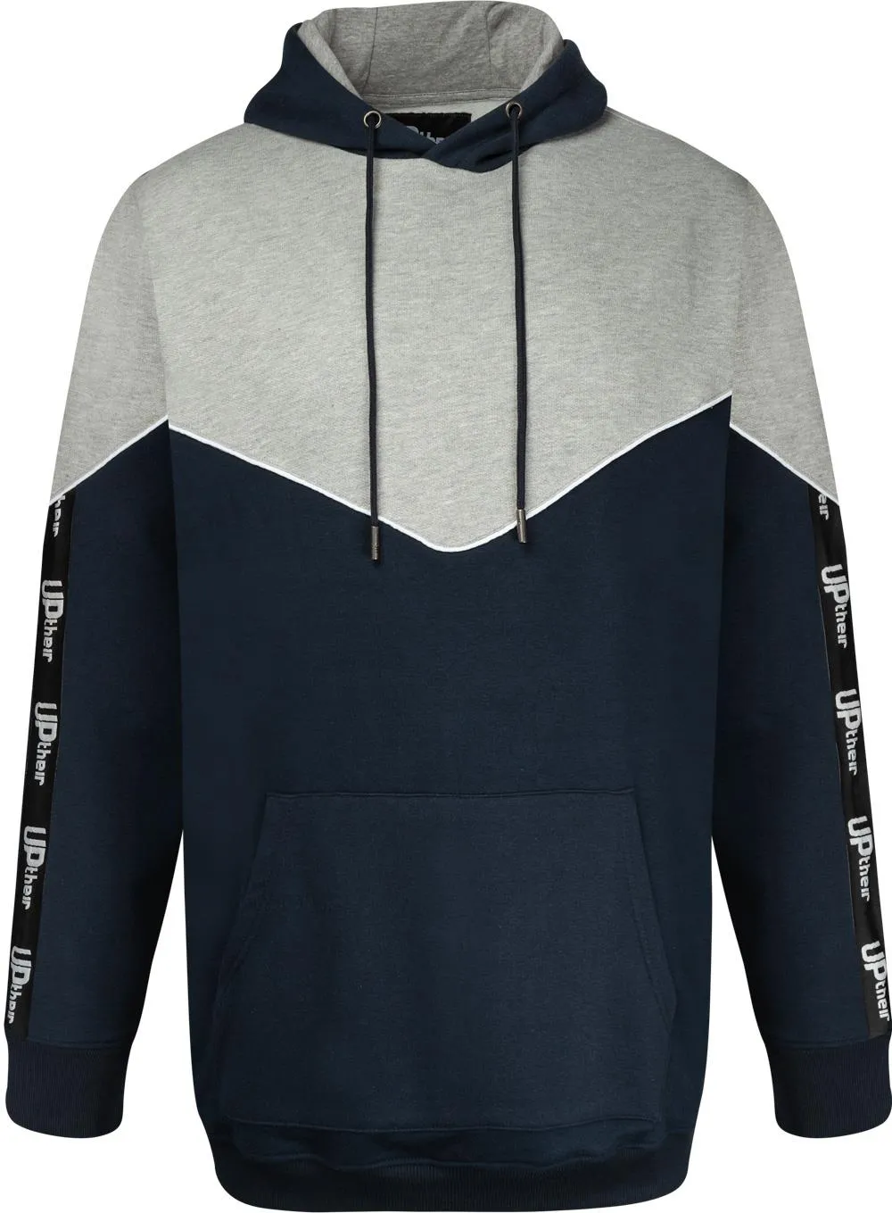 Uptheir Rack Contrast Panel Hoody - Navy