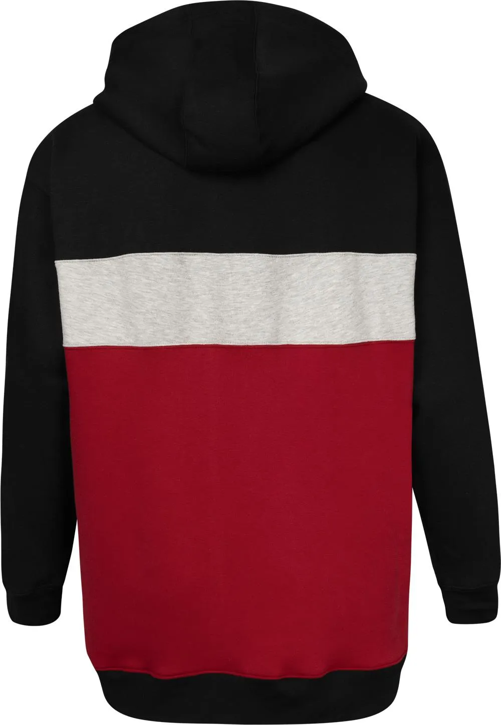 Uptheir Rogue Cut & Sew Contrast Panel Hoody - Red