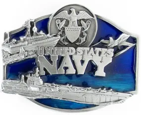 US Navy Midshipmen Military Pewter Belt Buckle