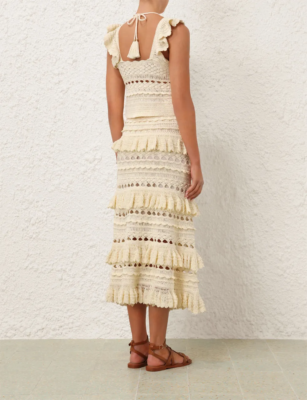 Waverly Crochet Midi Skirt