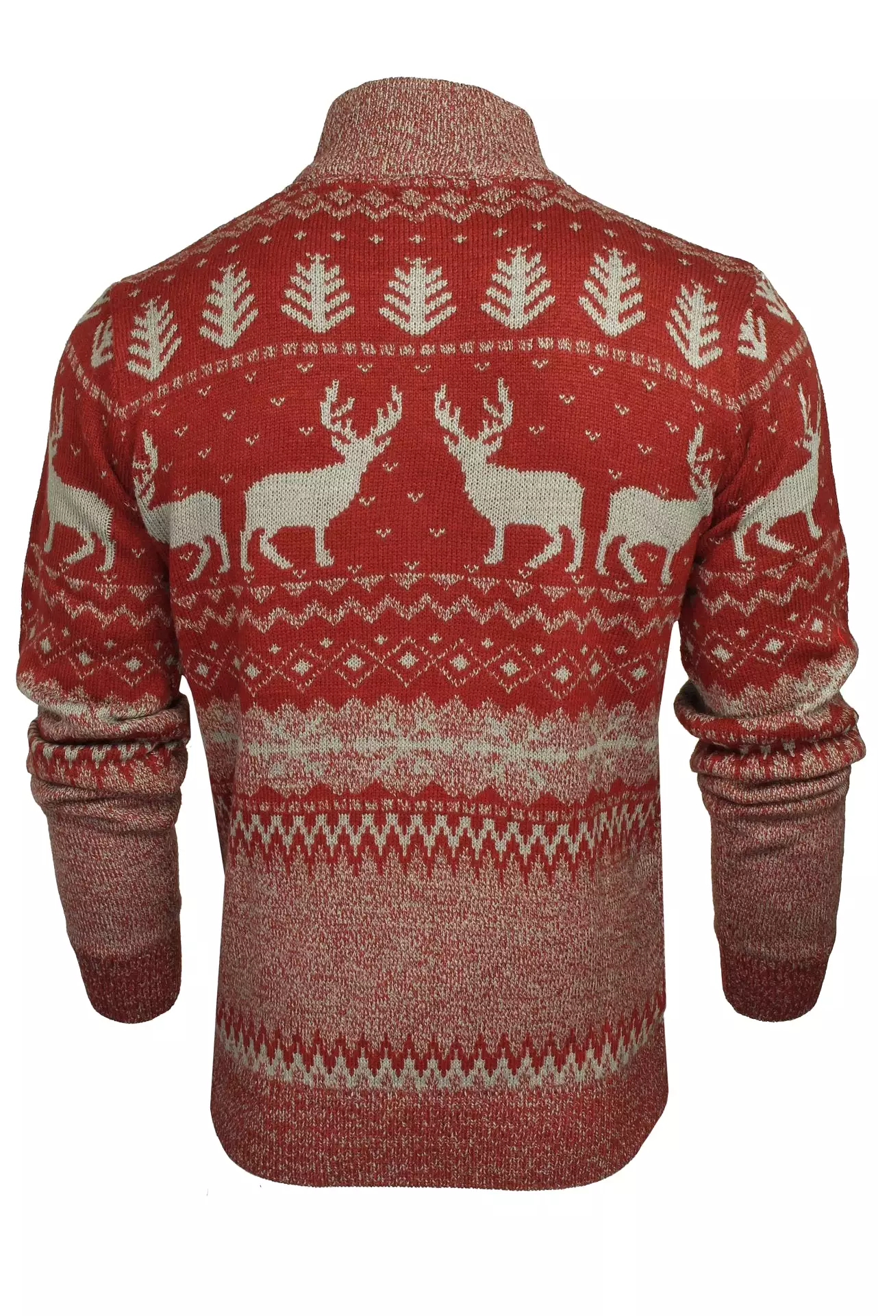 Xact Mens 1/4 Zip Reindeer Xmas/ Christmas Jumper