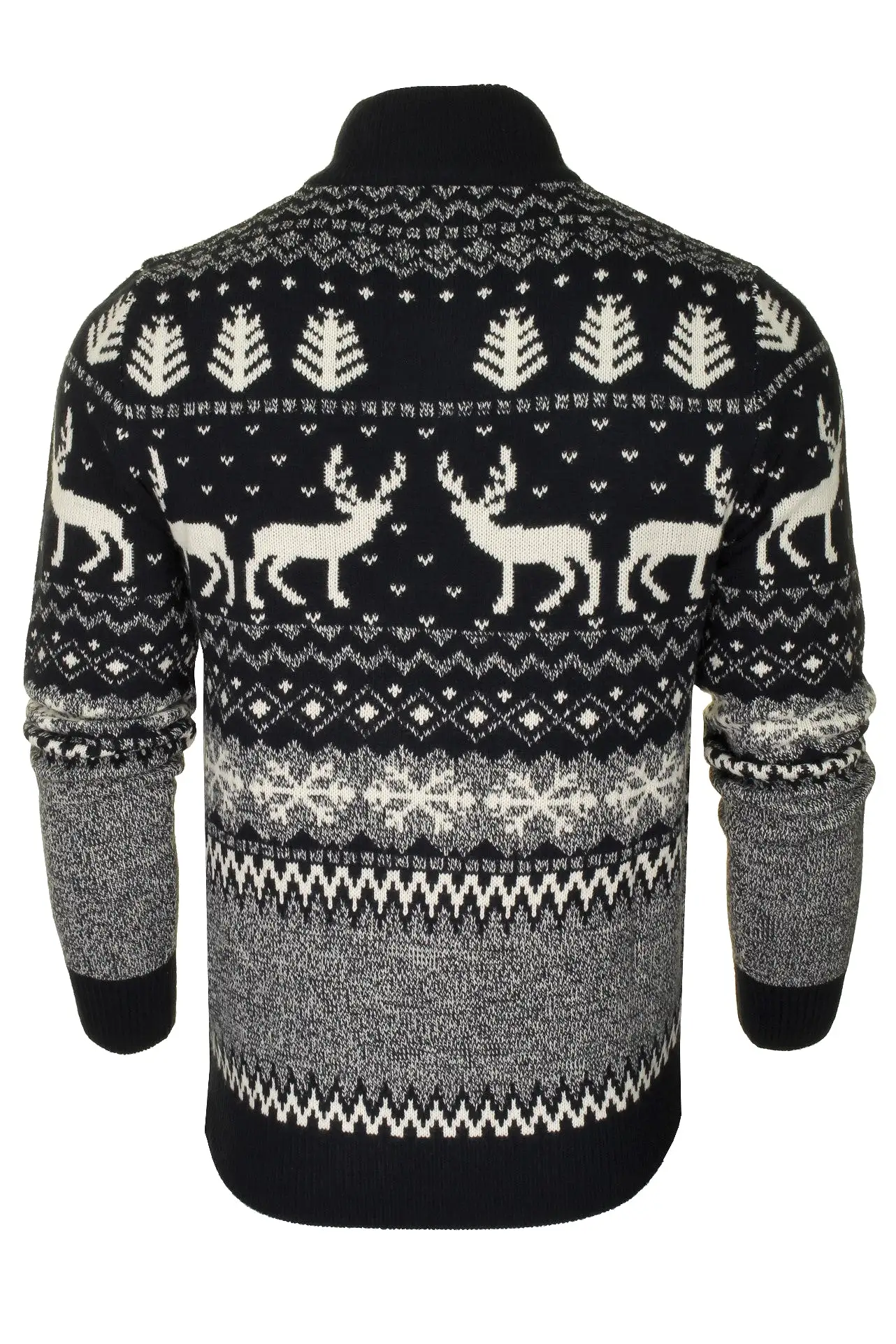 Xact Mens 1/4 Zip Reindeer Xmas/ Christmas Jumper