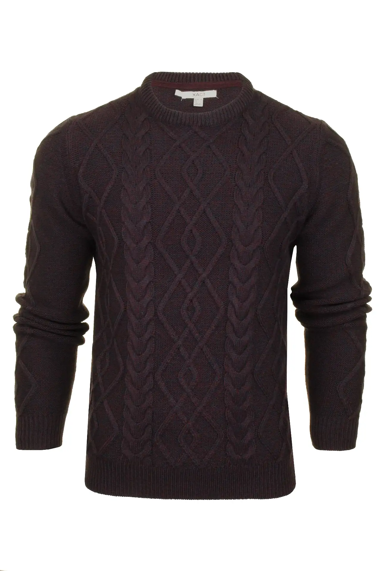 Xact Mens Cable Knit Crew Neck Jumper