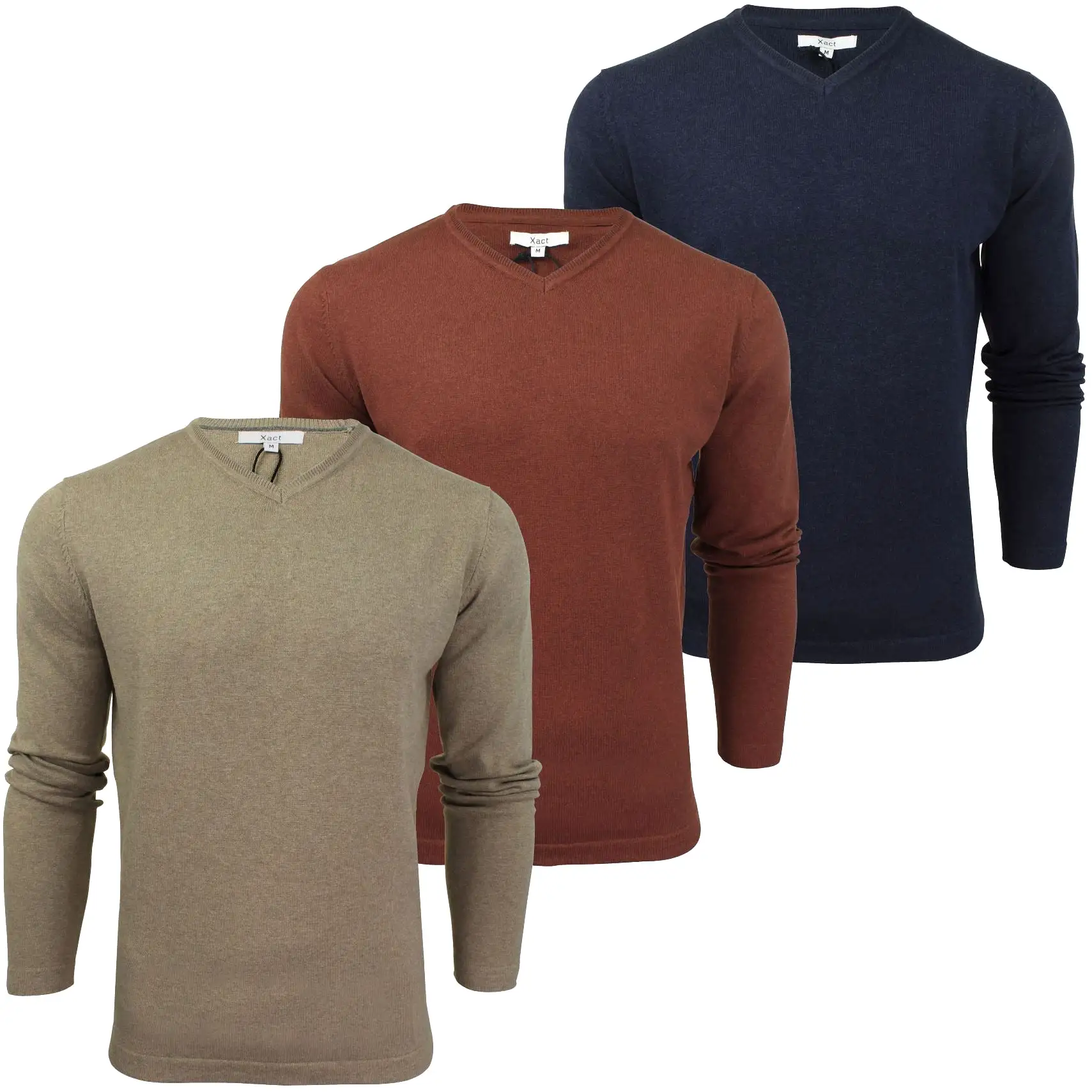 Xact Mens Cotton Rich V-Neck Jumper