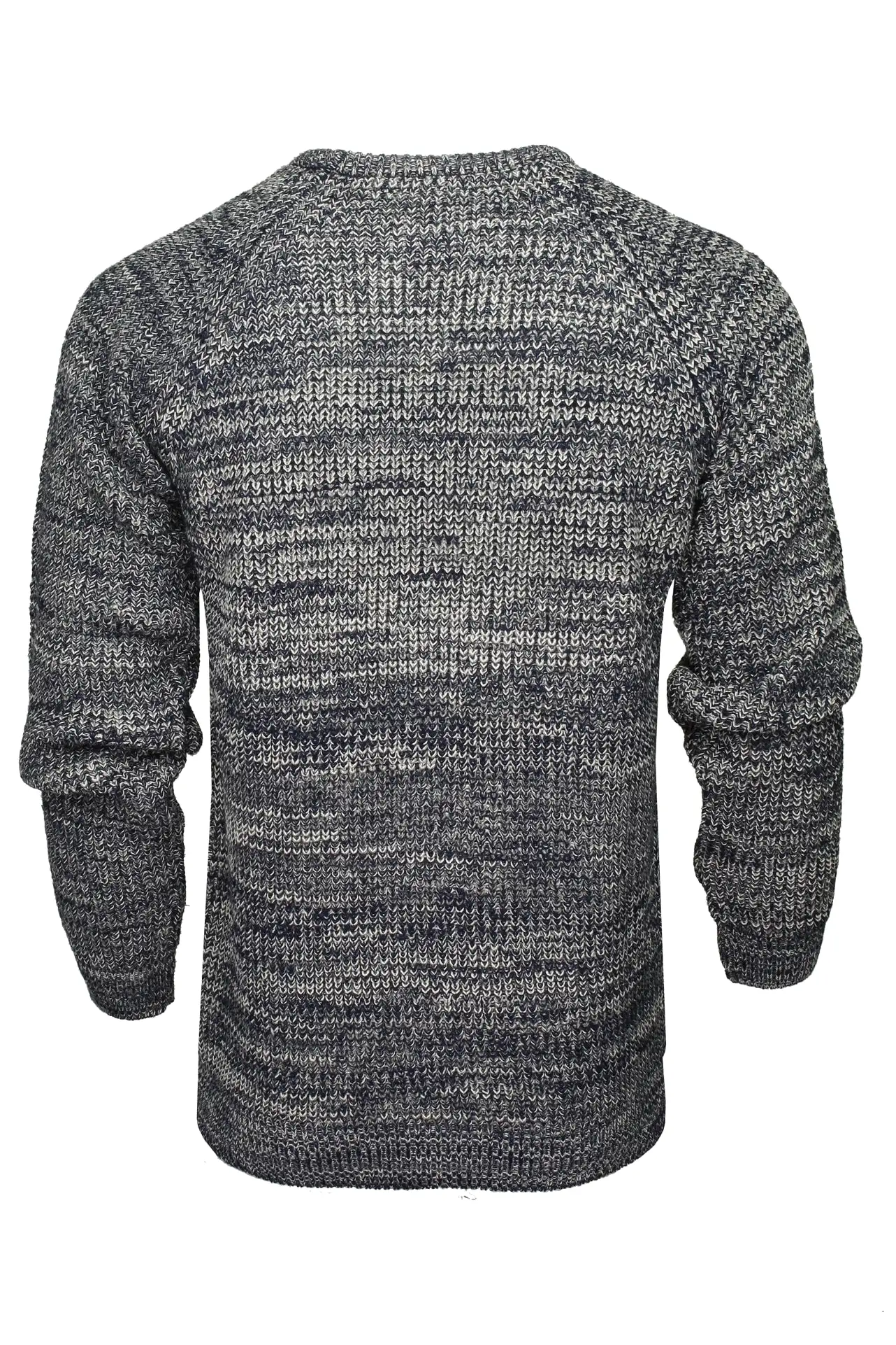 Xact Mens Jumper Fashion Chunky Fisherman Fleck Knit