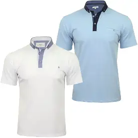 Xact Mens Polo Shirt with Short Sleeves and Button Down Collar