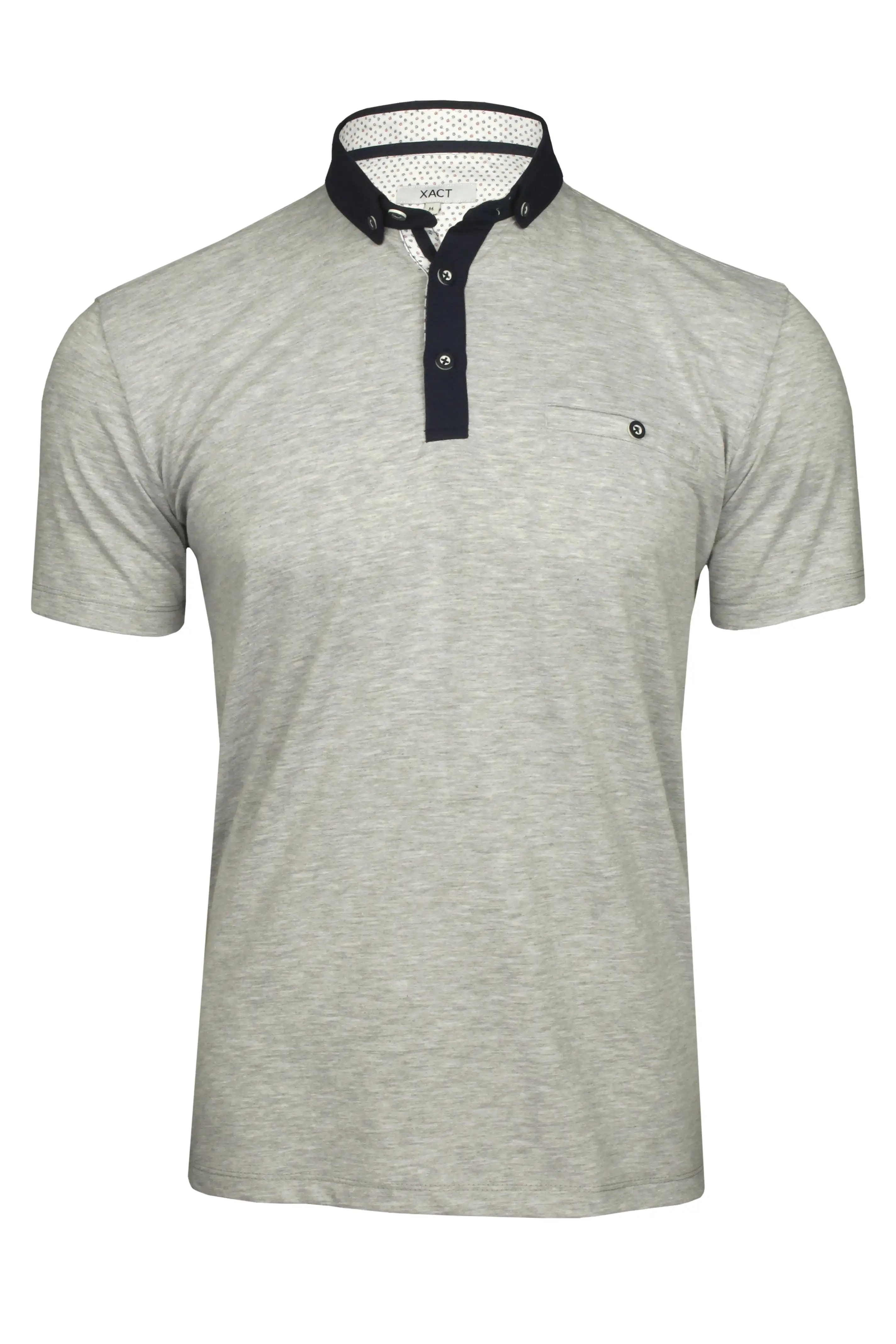 Xact Mens Polo Shirt with Short Sleeves and Button Down Collar