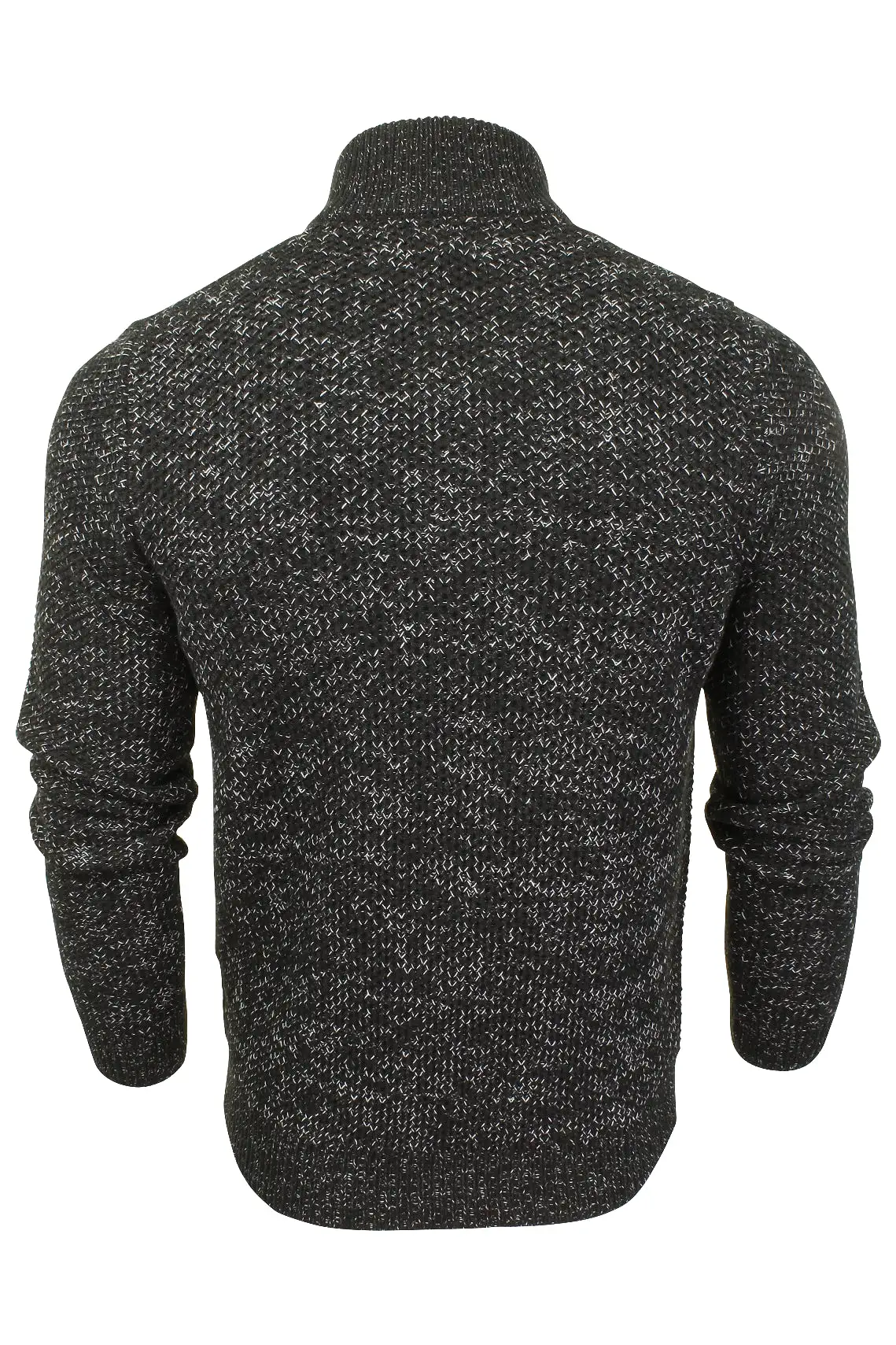 Xact Mens Wool Blend Quality Fleck Jumper 3 Button