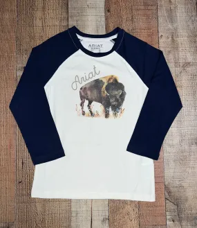 YTH Ariat Painted Buffalo Tee